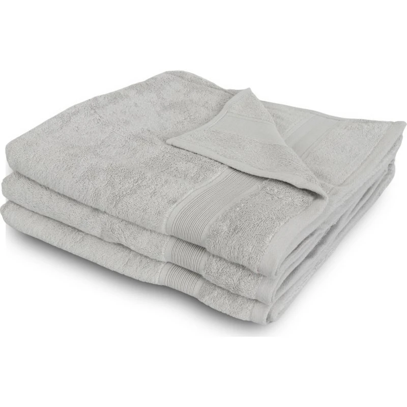 Bambus badehåndklæde 70x140 cm – Lysegrå, 60% bambus
