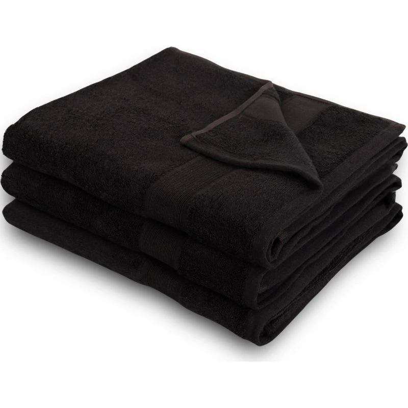 Bambus badelagen 100x150 cm – Sort, 60% bambus