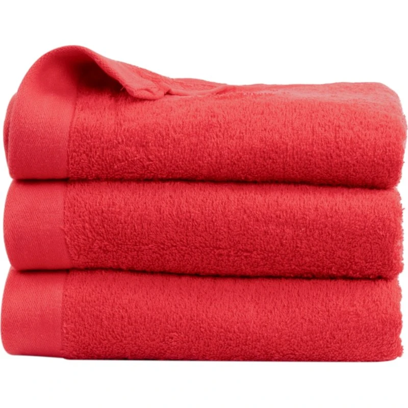 By Borg håndklæde 50x100 cm - Rød Valmue (500 g/m²)