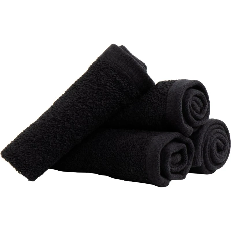 By Borg vaskeklude 4-pak 30x30 cm - 100% bomuld, sort