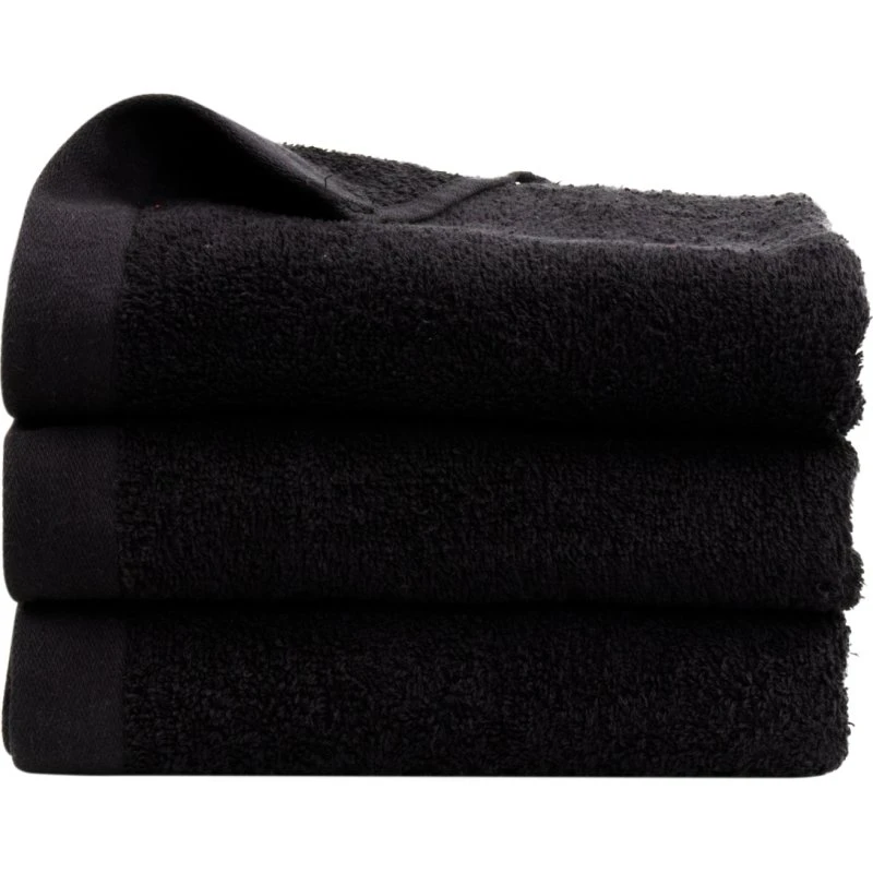 By Borg sort håndklæde 50x100 cm 100% bomuld