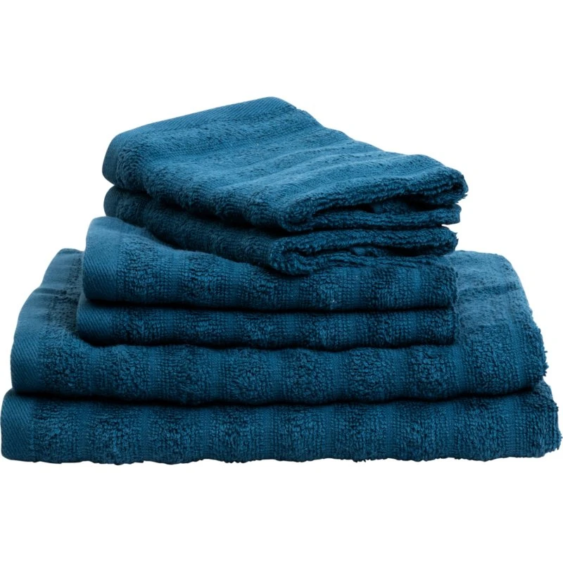 Borg Living 2-pak badehåndklæder 50x100 cm blå