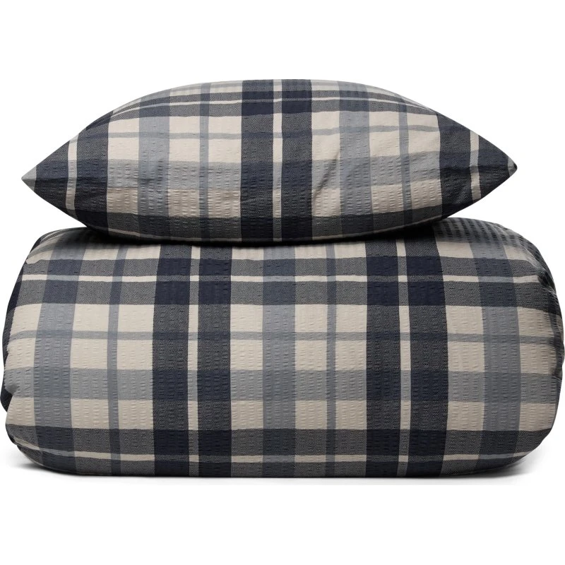 Bæk & Bølge kingsize sengesæt 240x220 cm – Blå tern