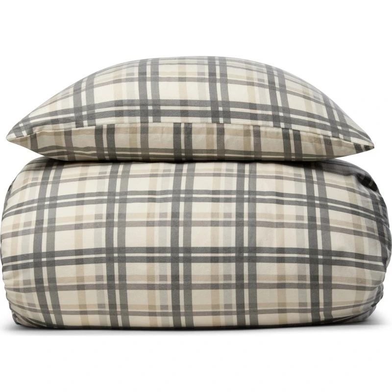 By Night Flonel sengetøj 140x220 Large Check Blue