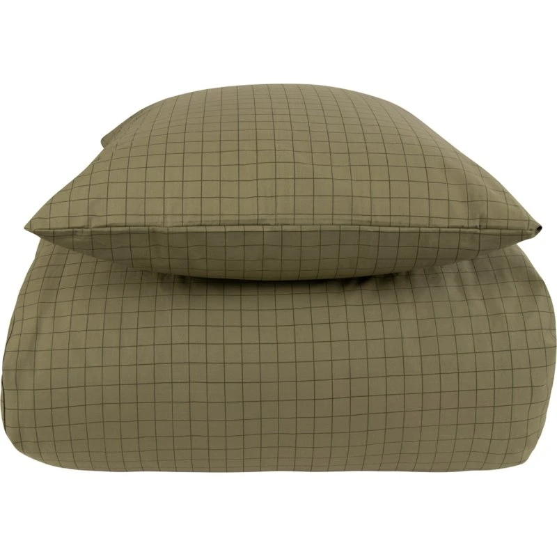 Nordstrand Home sengesæt 140x220 cm - Oliven ternet