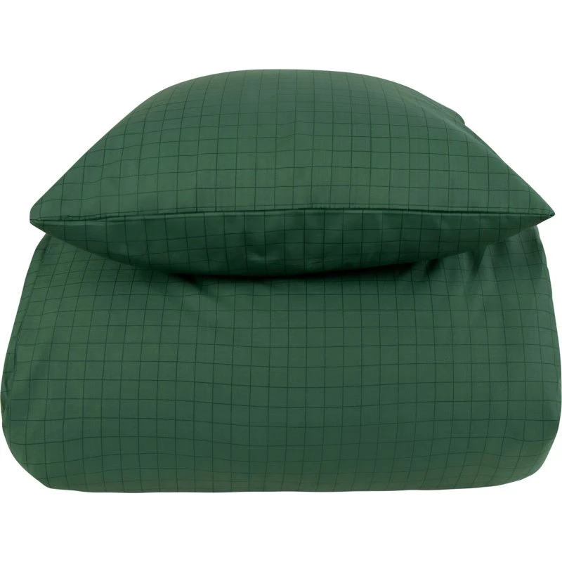 Nordstrand Home king size sengesæt 240x220 - grøn ternet