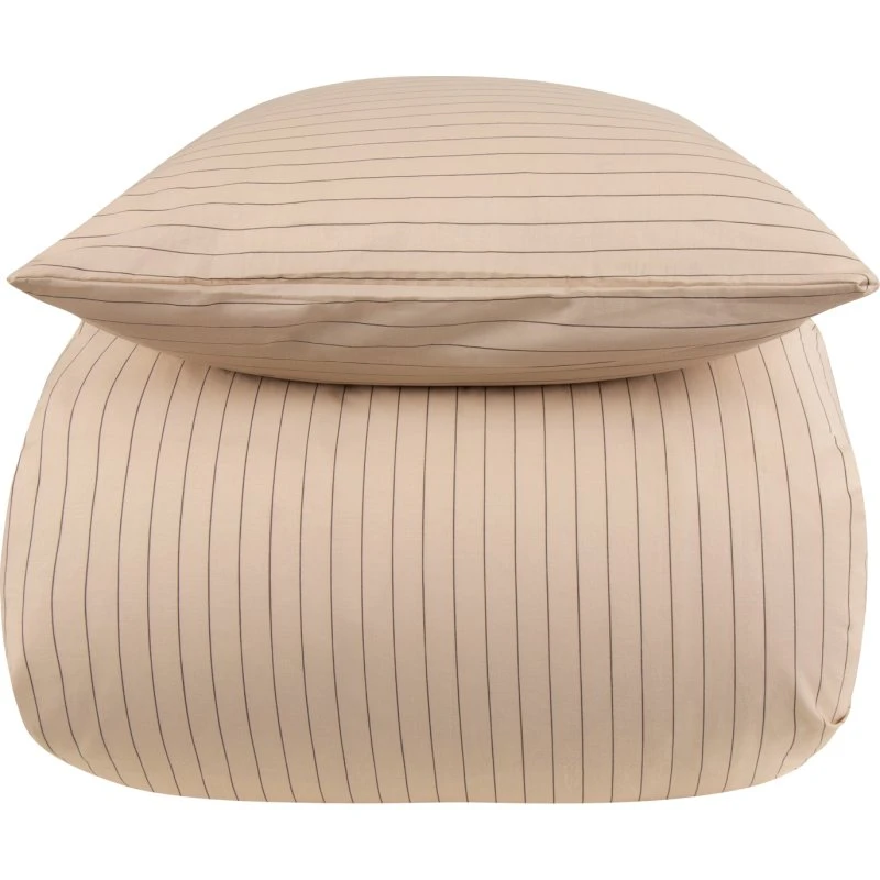 Nordstrand Home sengetøj 100% bomuld 140x220 - Sand stribet