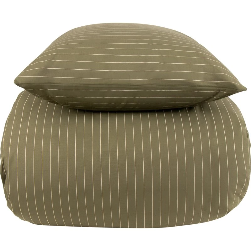 Nordstrand Home dobbeltsengetøj 200x220 grøn stribet