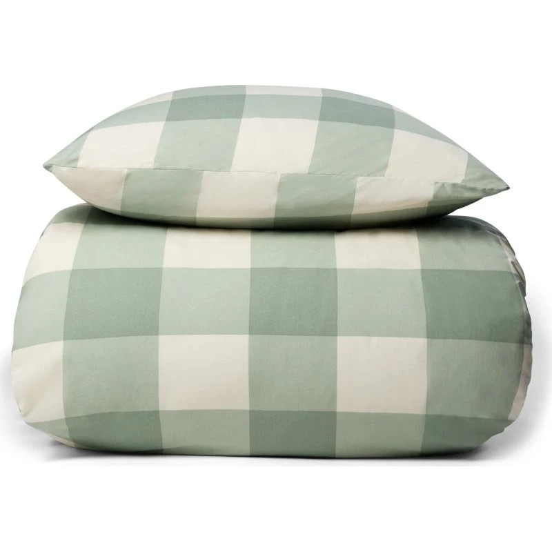 Nordstrand Home sengesæt 200x200 cm - Grøn store tern