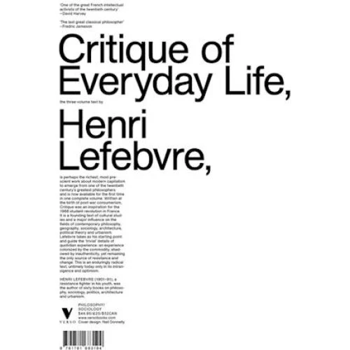 Henri Lefebvre: Critique of Everyday Life - Bog