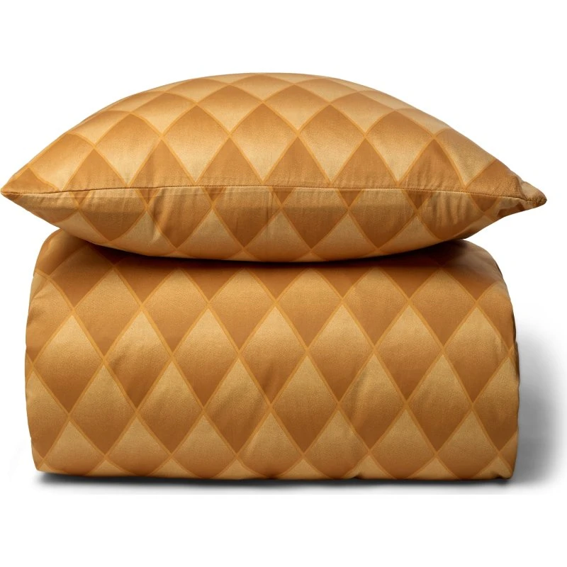 By Night sengesæt i bomuldssatin - Harlekin orange 140x200