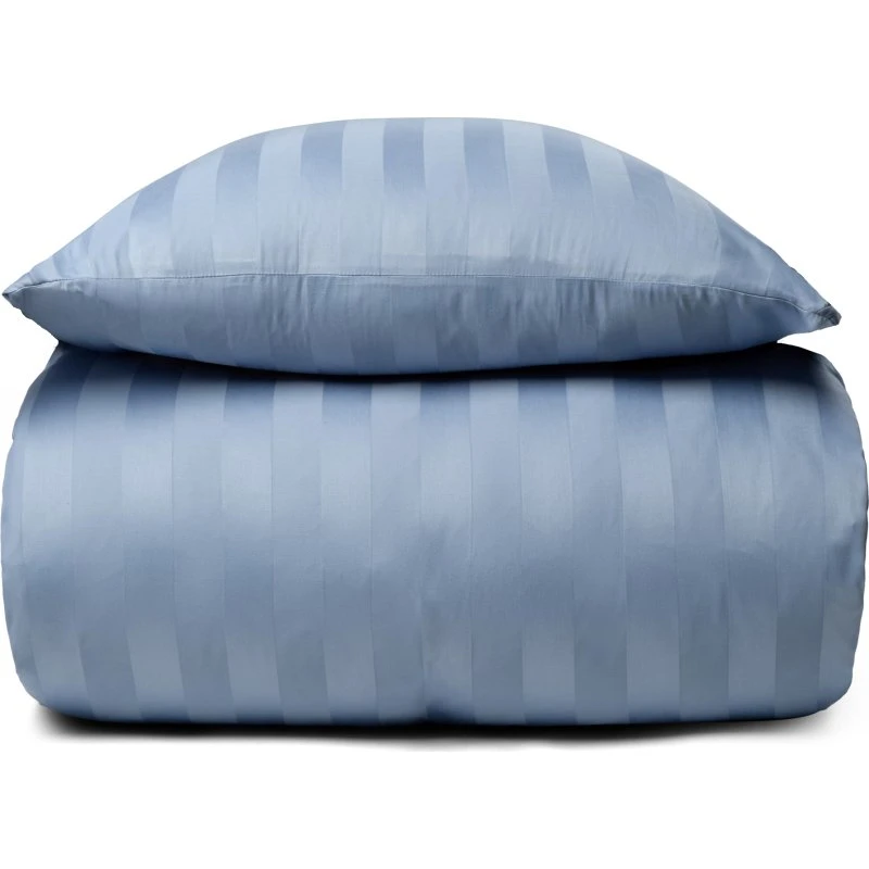 Bambus sengetøj 140x200 - 100% jacquard, blå striber