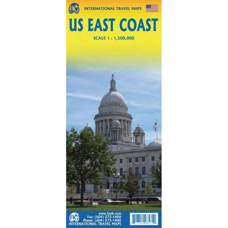 Itmb Publishing USA East Coast - Engelsk rejsekort