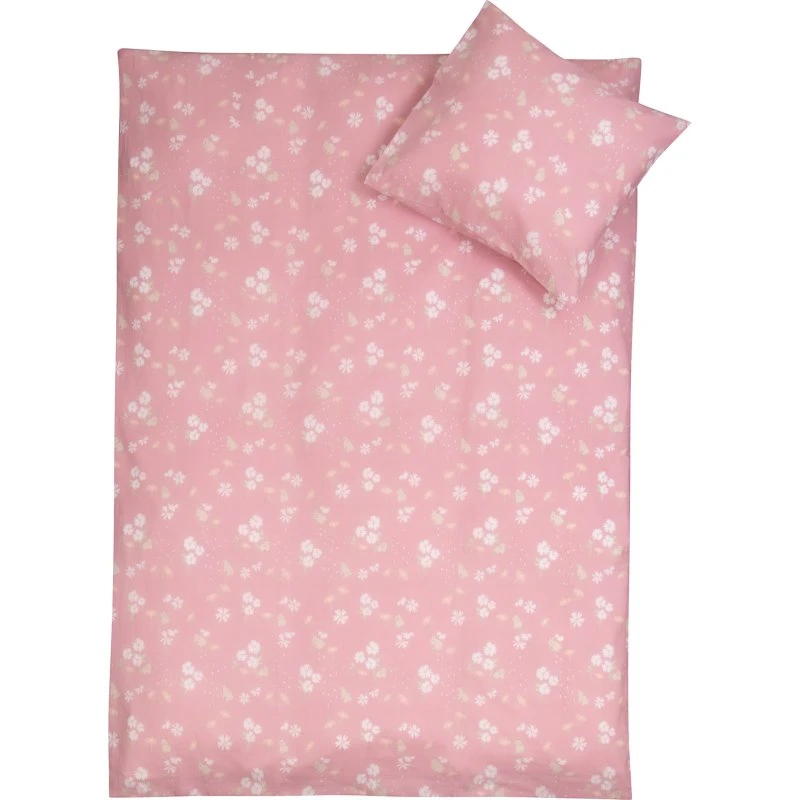 Junior sengetøj 100x140 cm - Lyserød med kaniner