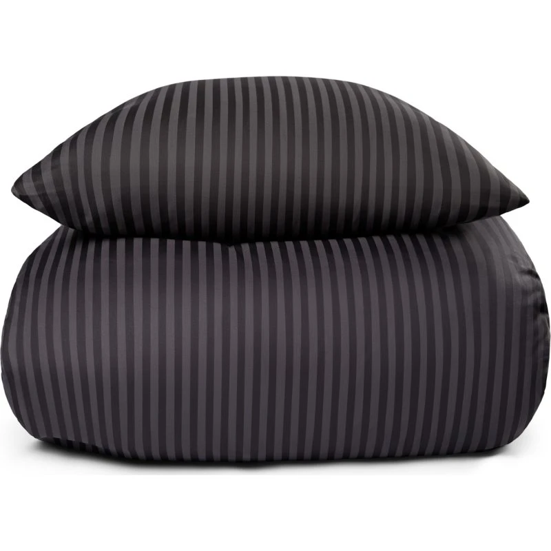 Borg Living bomuldssatin sengesæt 150x210 - mørkegrå