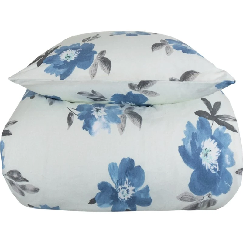 Nordstrand Home flonel sengesæt 200x220 Gardenia blå