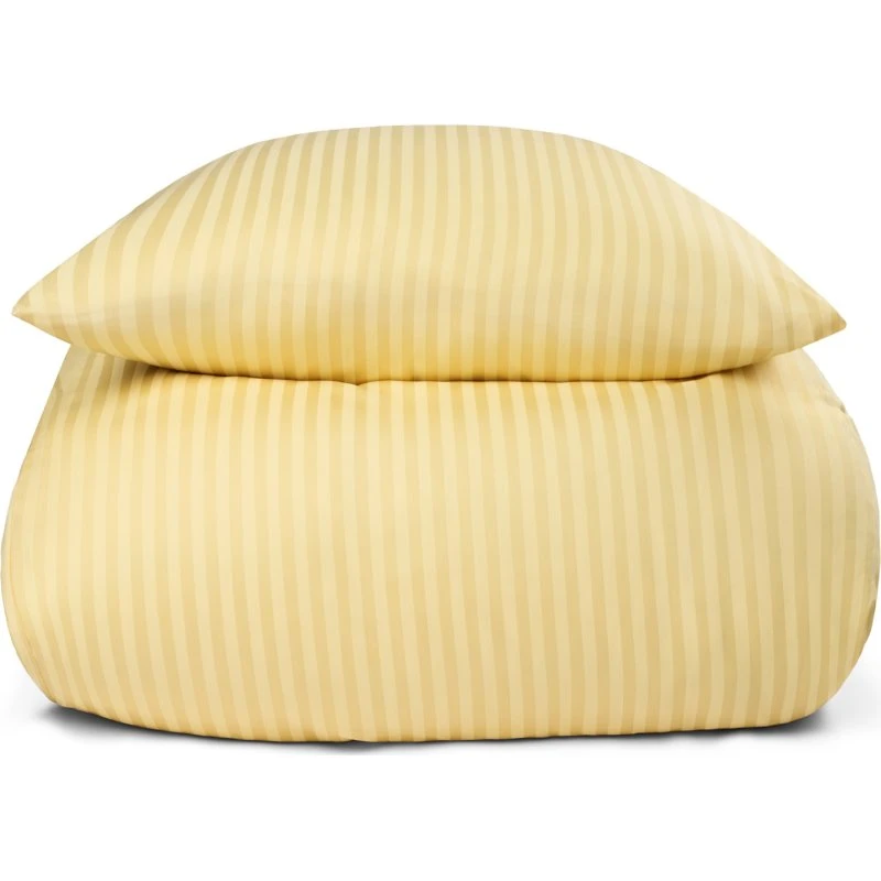 Borg Living 100% bomuldssatin sengesæt 200x220 - lysegult