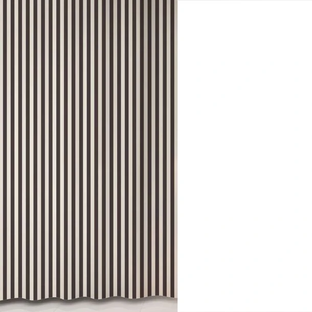 DEBEL badeforhæng antracit/hvid 180 x 200 cm