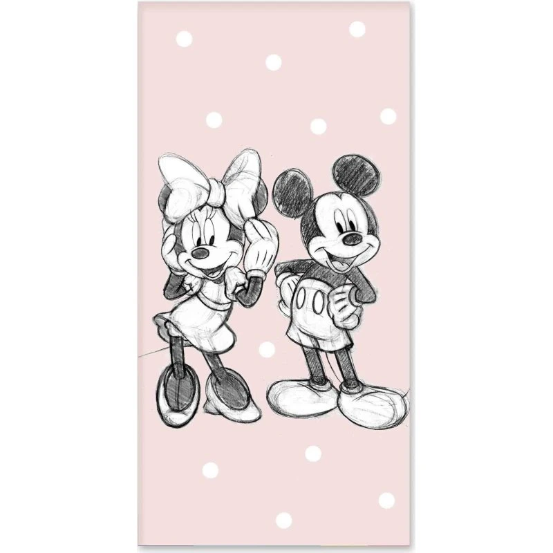 Mickey & Minnie badehåndklæde 70x140 cm – 100% bomuld