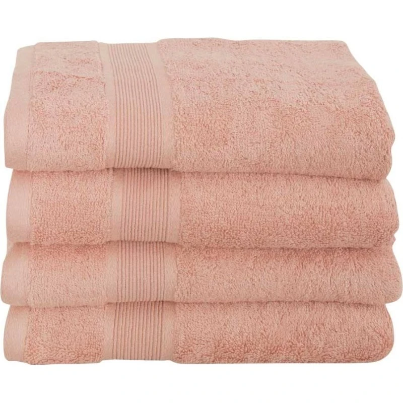 Bambus håndklæde 50x100 cm – Lys rosa (60% bambus)