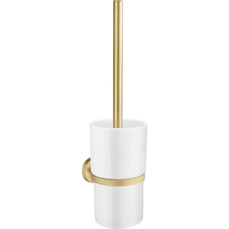 Smedbo Home toiletbørste, vægmonteret – børstet messing