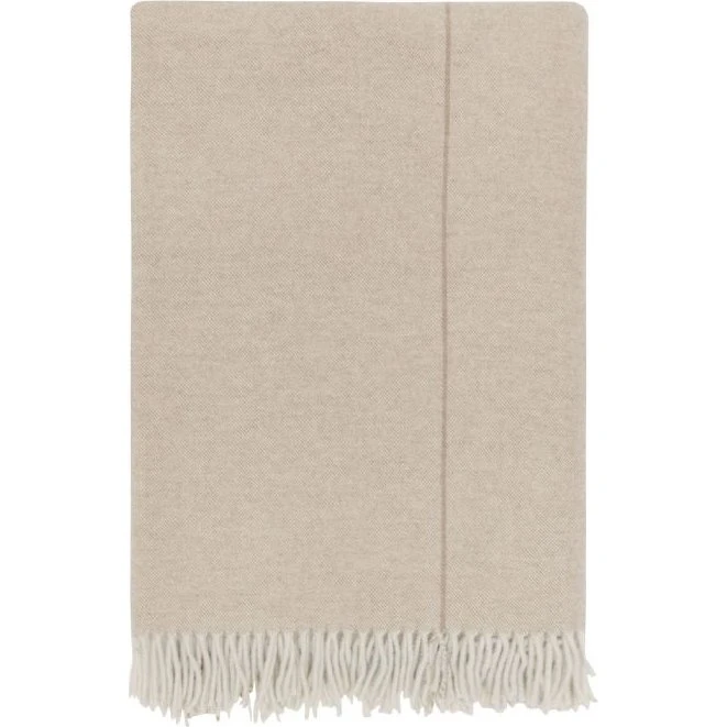 Høie Monte Viso lammeuldsplaid 130x200 beige