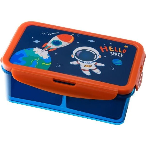 Astronaut madkasse til børn – justerbar 3-rums, BPA-fri