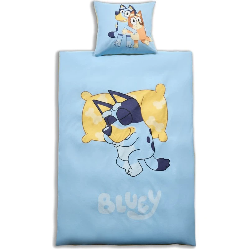 Bluey sengetøj 100% bomuldsflonel 140x200 (vendbar)
