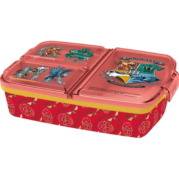 Harry Potter madkasse - Hogwarts Våbenskjold (3 rum)