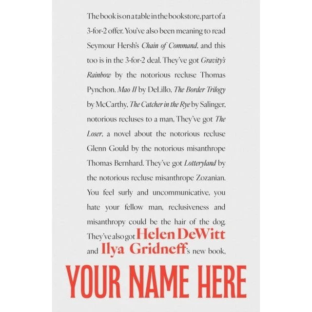 Your Name Here - Helen DeWitt & Ilya Gridneff