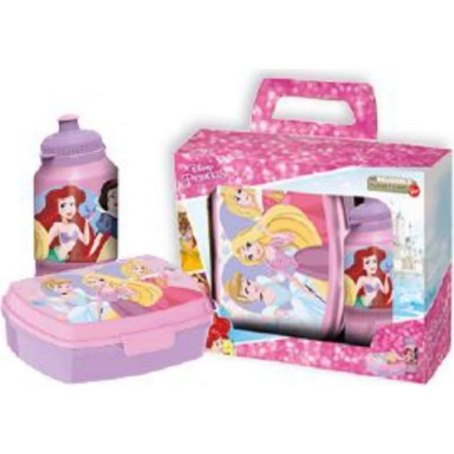 Disney Prinsesse madkassesæt med drikkedunk 420 ml