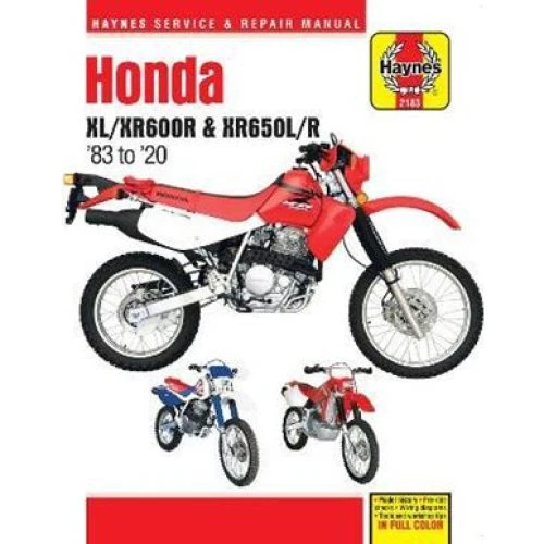 Haynes Manual: Honda XL/XR600R & XR650L/R (1983-2020)