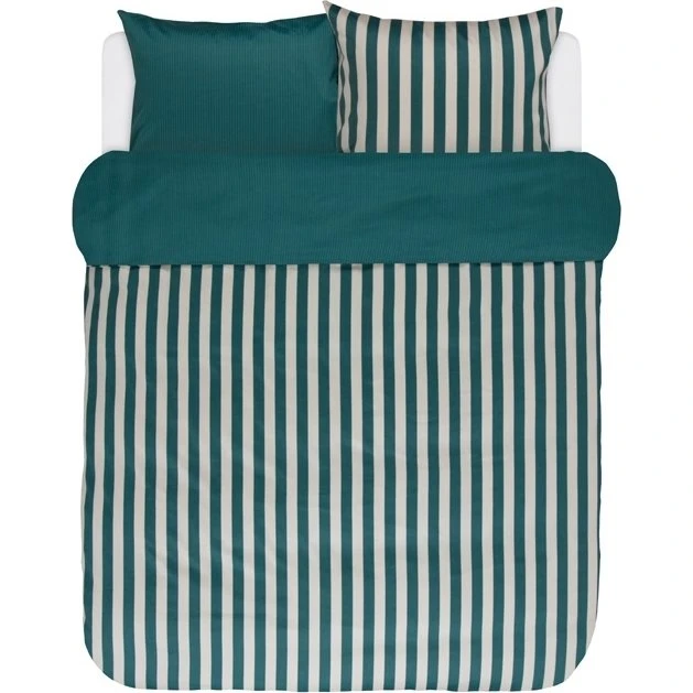 Marc O'Polo bomuldssatin sengetøj 140x220 – Pine Green
