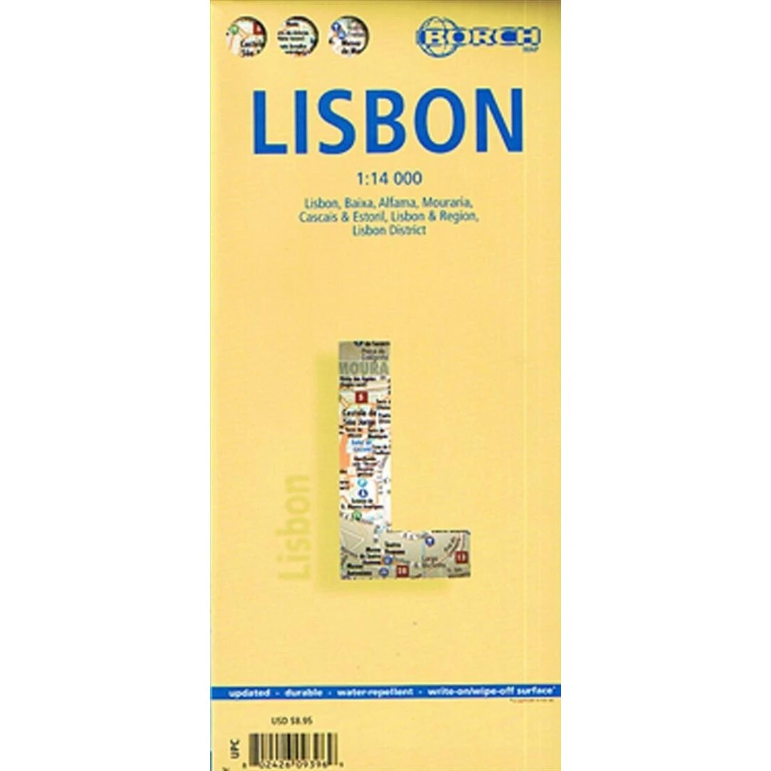 Borch Maps Lisbon - Detaljeret bykort (Engelsk)