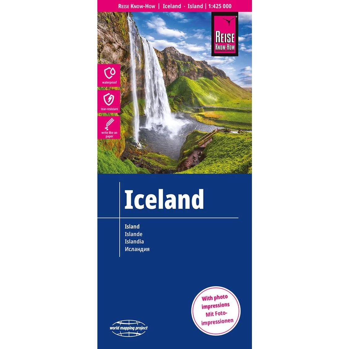 Reise Know-how Island Landkort - Engelsk udgave