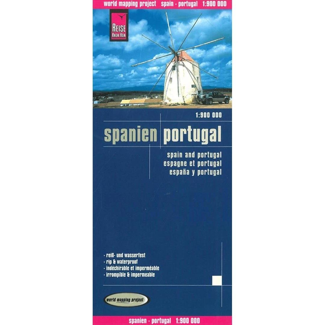 Reise Know-how: Spain & Portugal Landkort (Engelsk)
