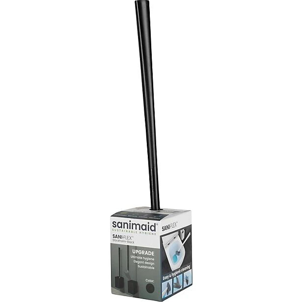 Sanimaid Stockholm toiletbørste med vægholder, sort