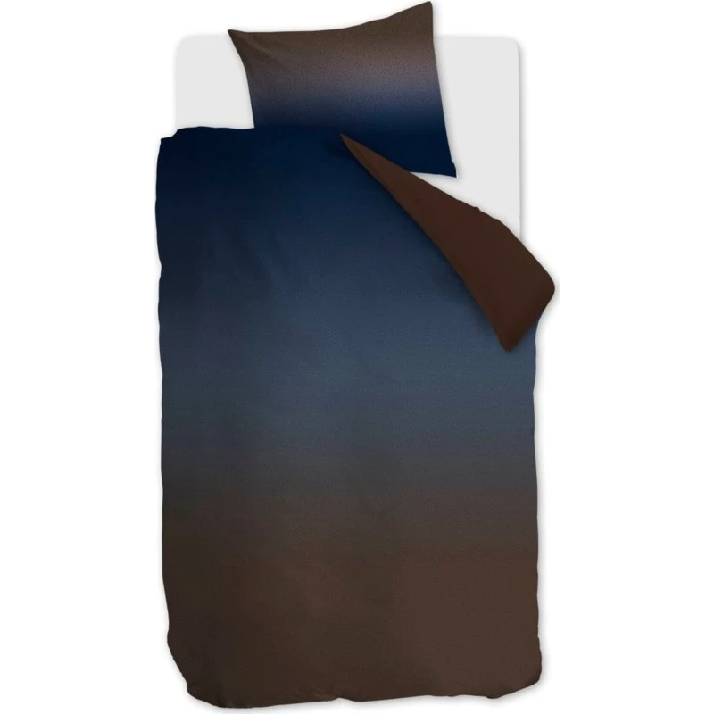 Økologisk bomuldssatin sengetøj 140x200 - Silence Blue