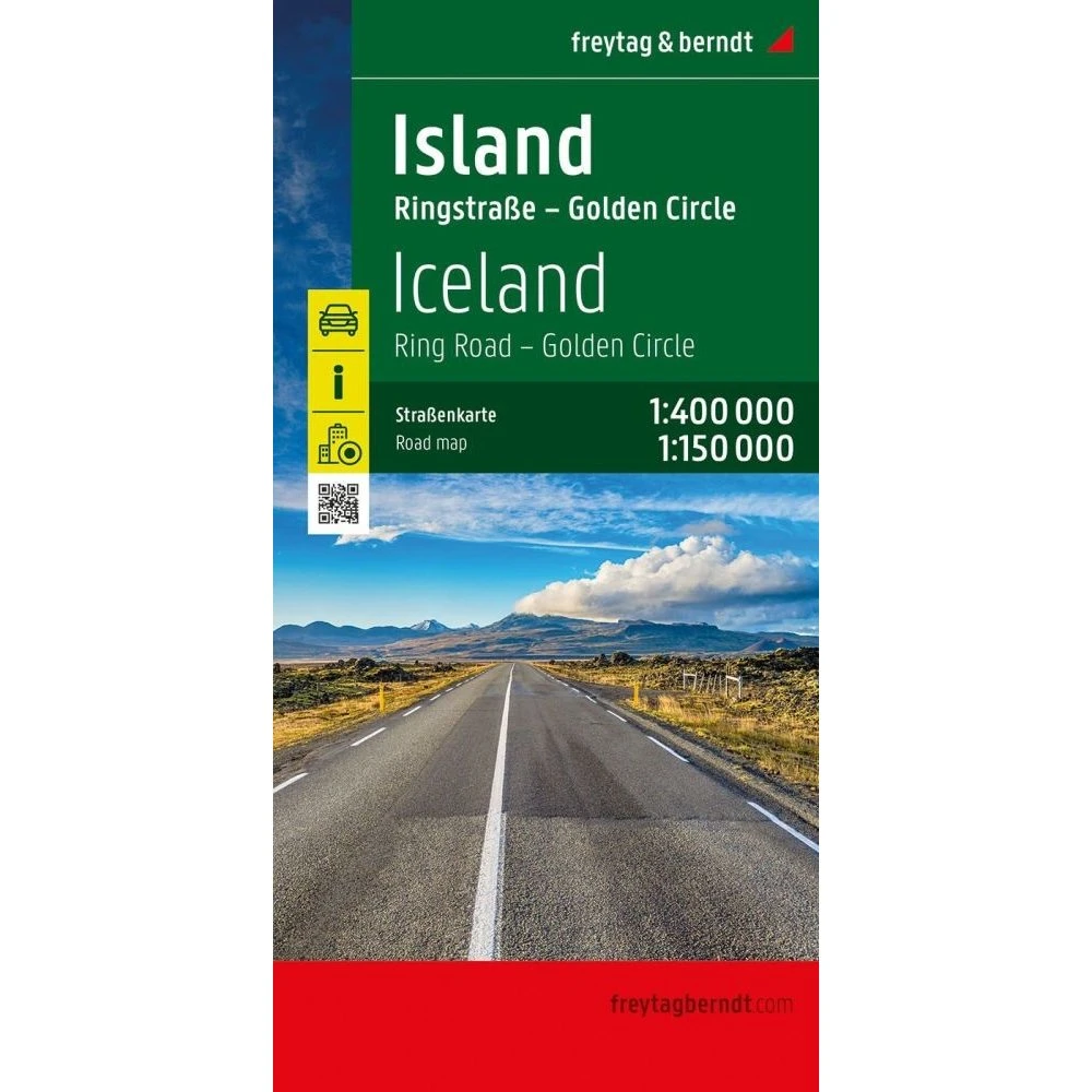 Freytag & Berndt Islandsk Vejkort - Ringvejen & Golden Circle
