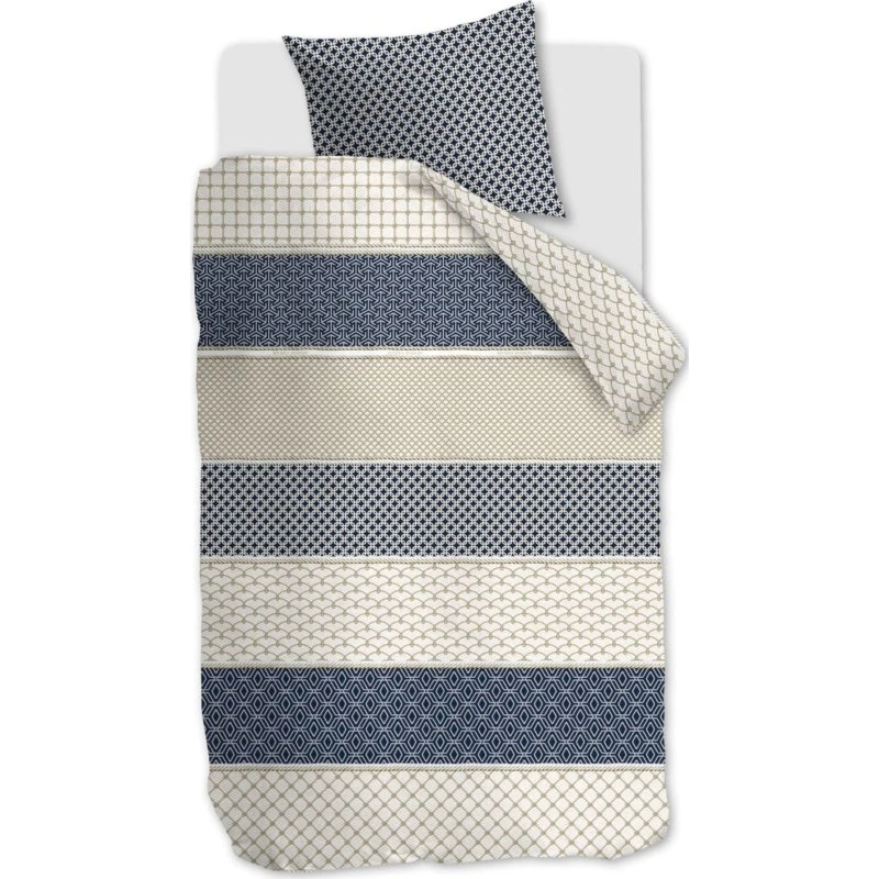 Riviéra Maison Ropes Navy sengesæt 140x220 cm - 100% bomuld