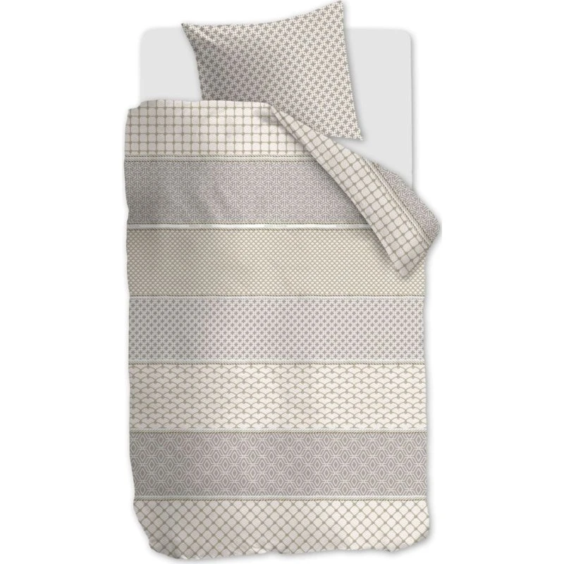 Riviéra Maison Ropes Taupe sengetøj 140x200/140x220, 100% bomuld