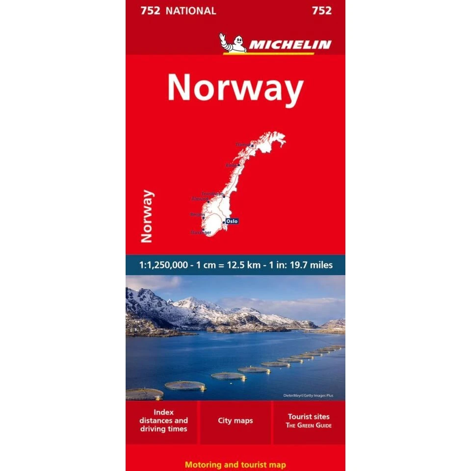Michelin National Map Norway 752 (2023 Edition)