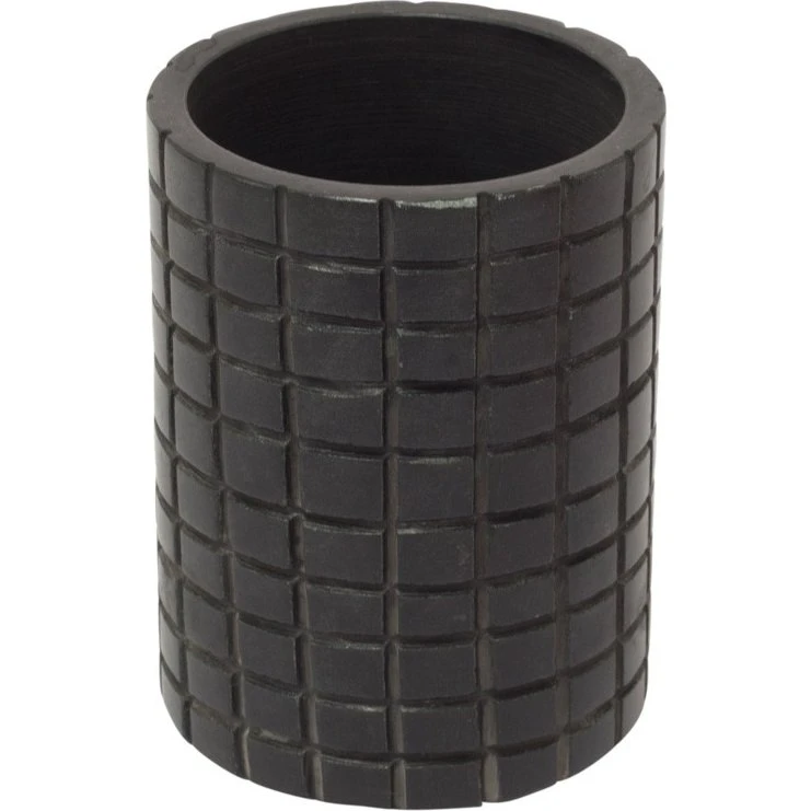 Tandbørstekrus Solid i sort stenlook 11x8 cm