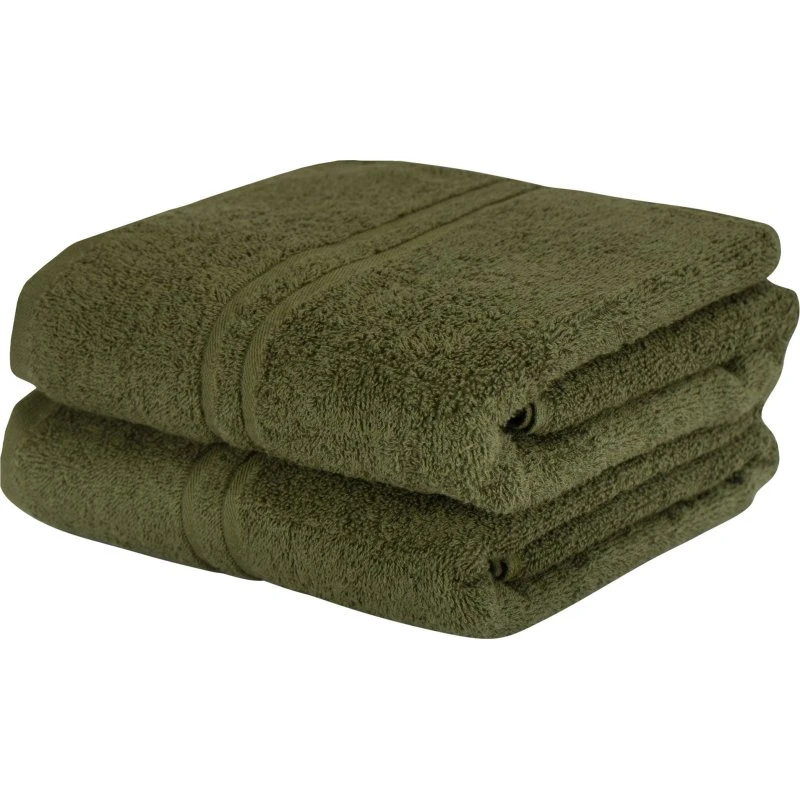 Badehåndklæde 50x90 cm 100% Bomuld - Grøn (420 g/m²)