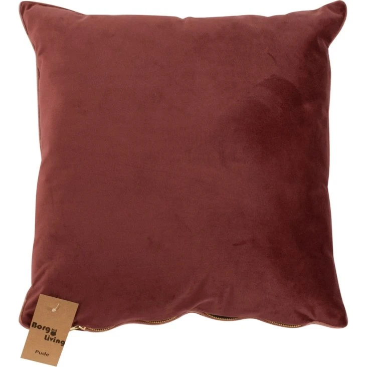 Velour pyntepude 45x45 cm - Bordeaux