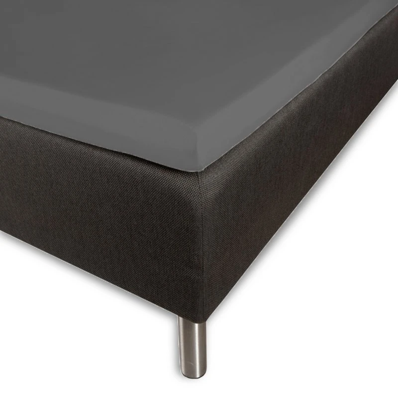 Kuvertlagen 90x200 cm 100% bomuld - Antracit, højde 8 cm