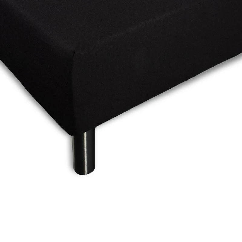 Stræklagen 80x200 cm Sort – 100% Bomuld Jersey