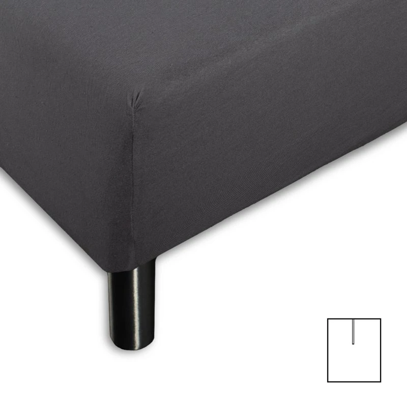 Splitlagen U-split 180x200 cm Antracit - 100% Bomuld