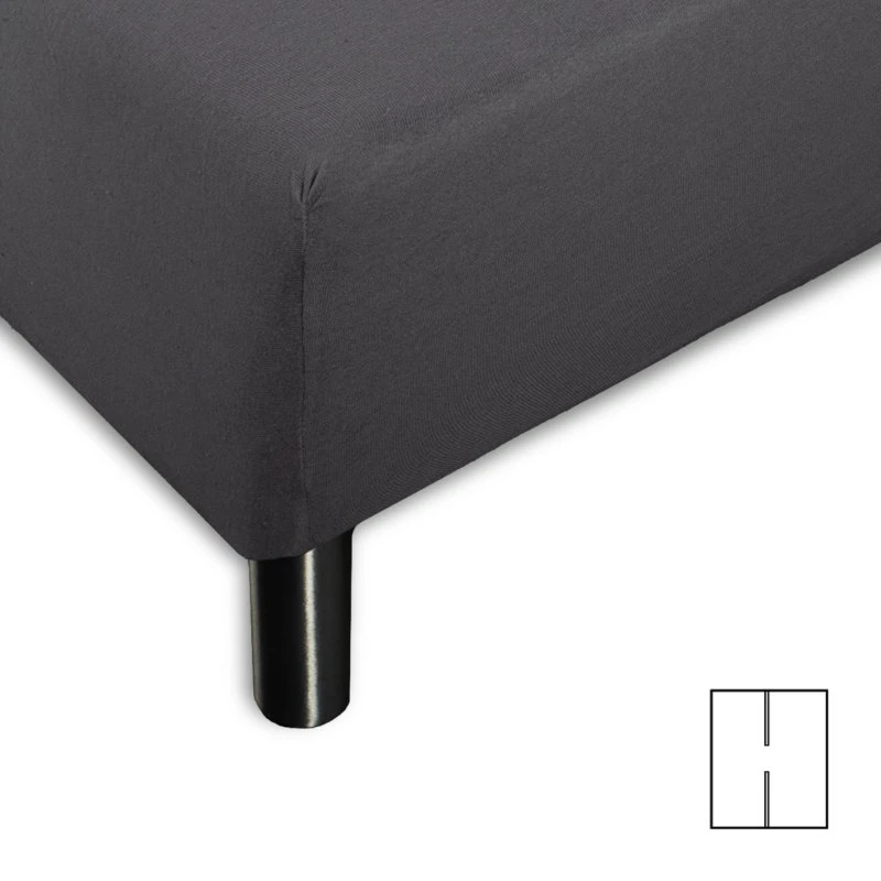 Splitlagen H-split 180x200 cm - Antracitgrå (100% bomuld)