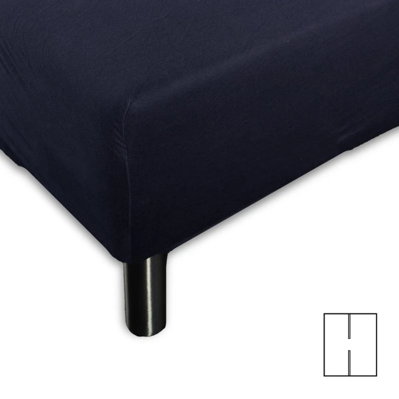 Splitlagen H-split 180x200 cm - Mørkeblå, 100% bomuld